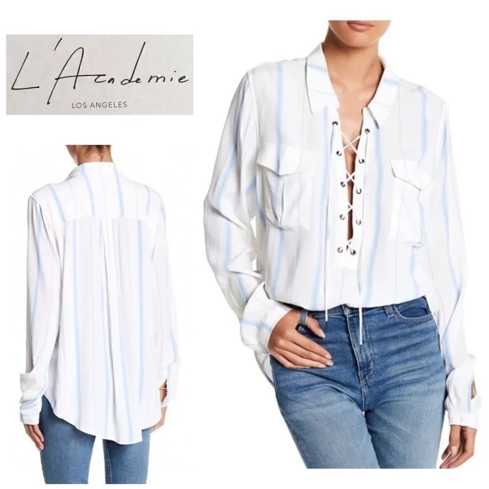 New. Safari lace-up top. NWT